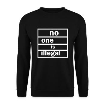 Anti Nazi saying - Unisex Sweatshirt - black - Front - Alina (178cm) & Michal (187cm)