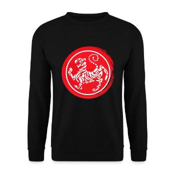 Karate Shotokan Tiger logo - Unisex Sweatshirt - black - Front - Alina (178cm) & Michal (187cm)