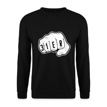 31er - Unisex Pullover - Schwarz - Vorne - Alina (178cm) & Michal (187cm)