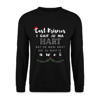 Last Christmas Krismes Lustig Weihnachten X-Mas - Unisex Pullover - Schwarz - Vorne - Alina (178cm) & Michal (187cm)