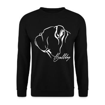 BULLDOG Profile Dogs Dog Wilsigns - Unisex Sweatshirt - black - Front - Alina (178cm) & Michal (187cm)
