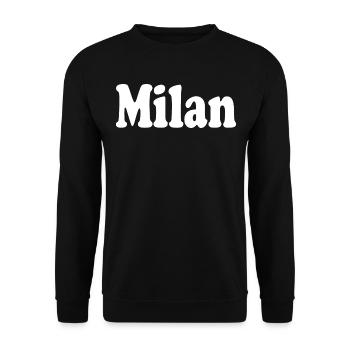 Milan Milan Milano - Unisex Sweatshirt - black - Front - Alina (178cm) & Michal (187cm)