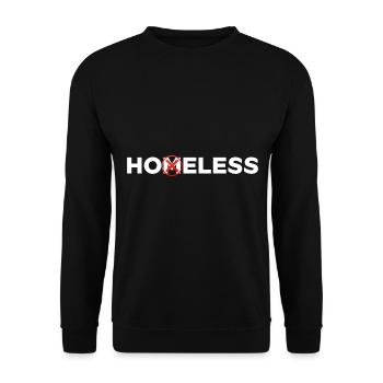Hoeless Homeless funny saying - Unisex Sweatshirt - black - Front - Alina (178cm) & Michal (187cm)