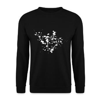 Splashes of white paint - Unisex Sweatshirt - black - Front - Alina (178cm) & Michal (187cm)