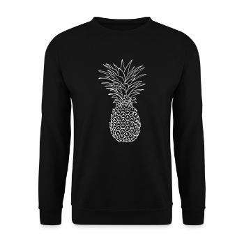 pineapple - Unisex Sweatshirt - black - Front - Alina (178cm) & Michal (187cm)