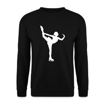 Ice skater - Unisex Sweatshirt - black - Front - Alina (178cm) & Michal (187cm)