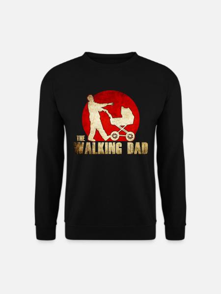 The walking Dad Kinderwagen Papa Zombie Vater - Unisex Pullover - Schwarz