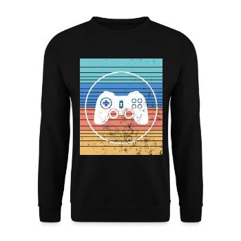 Videospiele Kontroller - Unisex Pullover - Schwarz - Vorne - Alina (178cm) & Michal (187cm)