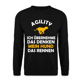 Agility dog sport - Unisex Sweatshirt - black - Front - Alina (178cm) & Michal (187cm)