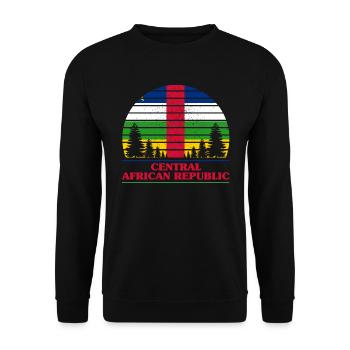 Central African Republic - Unisex Sweatshirt - black - Front - Alina (178cm) & Michal (187cm)