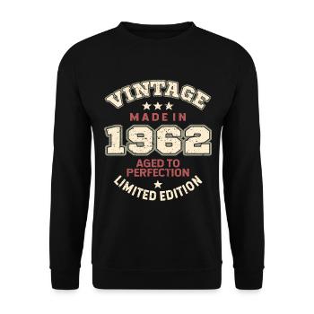 Vintage 1962 - Unisex Sweatshirt - black - Front - Alina (178cm) & Michal (187cm)