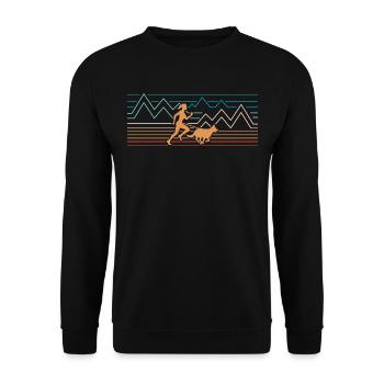 Canicross - Sweat-shirt Unisexe - noir - Devant - Alina (178cm) & Michal (187cm)