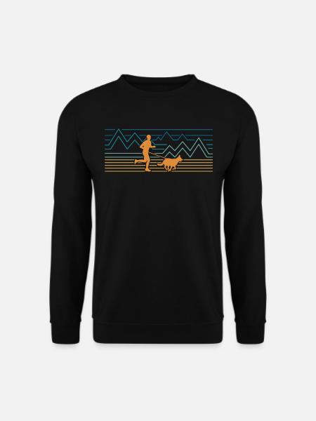 Canicross Läufer Geländelauf mit Hund - Unisex Pullover - Schwarz