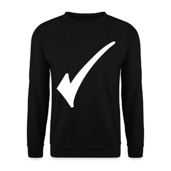 Hook Emoji Sketch Drawing White - Unisex Sweatshirt - black - Front - Alina (178cm) & Michal (187cm)