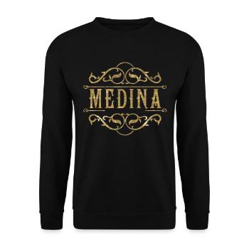 Medina gold - Unisex Sweatshirt - black - Front - Alina (178cm) & Michal (187cm)