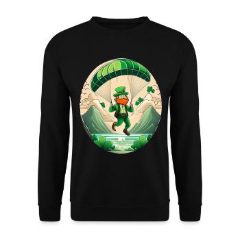 Parapente Trèfle de la Saint-Patrick - Sweat-shirt Unisexe - noir - Devant - Alina (178cm) & Michal (187cm)