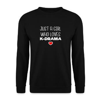 Lustiges Kpop Kdrama Geschenk, K-Pop K-Drama Korea - Unisex Pullover - Schwarz - Vorne - Alina (178cm) & Michal (187cm)
