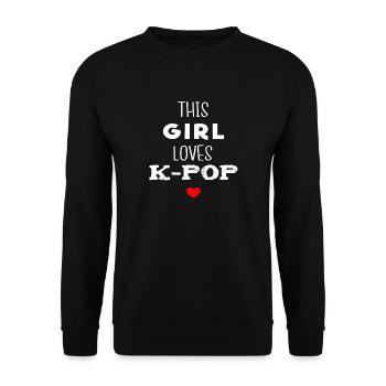 Lustiges Kpop Kdrama Geschenk, K-Pop K-Drama Korea - Unisex Pullover - Schwarz - Vorne - Alina (178cm) & Michal (187cm)