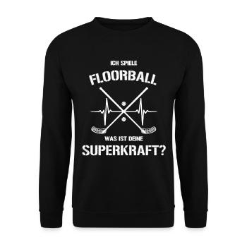 FLOORBALL UNIHOCKEY SUPER-FORCE - Sweat-shirt Unisexe - noir - Devant - Alina (178cm) & Michal (187cm)