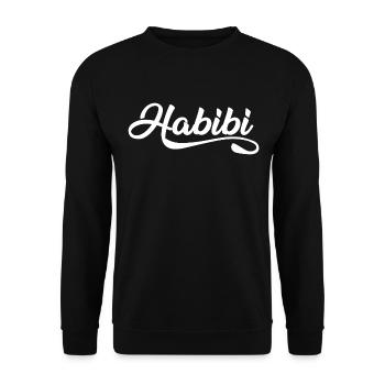 Ha - Unisex Sweatshirt - black - Front - Alina (178cm) & Michal (187cm)