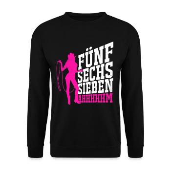 Cowboy - Unisex Pullover - Schwarz - Vorne - Alina (178cm) & Michal (187cm)