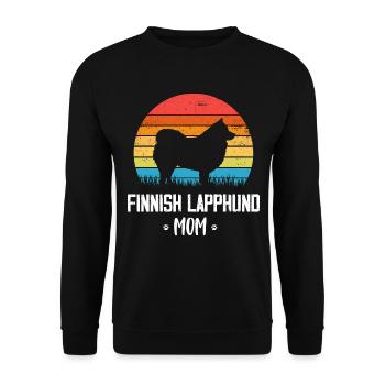 Lapphund Mama Retro Vintage finlandais - Sweat-shirt Unisexe - noir - Devant - Alina (178cm) & Michal (187cm)