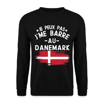 Je Peux Pas J'me Barre Au Danemark Vacances - Sweat-shirt Unisexe - noir - Devant - Alina (178cm) & Michal (187cm)