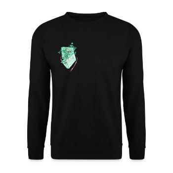 Oldschool Tape - Unisex Pullover - Schwarz - Vorne - Alina (178cm) & Michal (187cm)