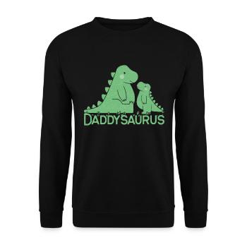 Daddysaurus - Cadeau de dinosaure pour la fête des pères - Sweat-shirt Unisexe - noir - Devant - Alina (178cm) & Michal (187cm)