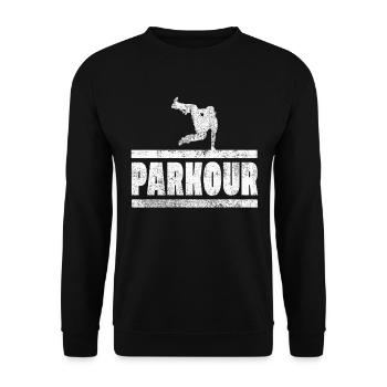Parkour Freerunning Sport Sport Sports extrêmes - Sweat-shirt Unisexe - noir - Devant - Alina (178cm) & Michal (187cm)