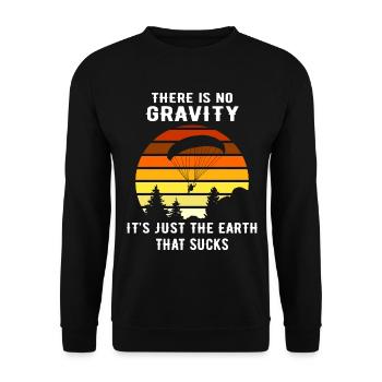 Paragliding Funny Paragliding Gift - Unisex Sweatshirt - black - Front - Alina (178cm) & Michal (187cm)