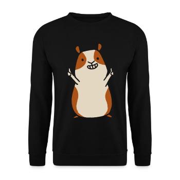 guinea pig - Unisex Sweatshirt - black - Front - Alina (178cm) & Michal (187cm)