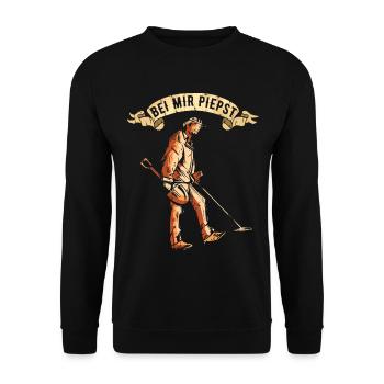 Sondler Funny saying probe-walker with detector - Unisex Sweatshirt - black - Front - Alina (178cm) & Michal (187cm)