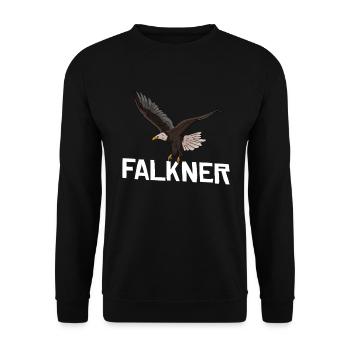 Falkner Pickling Gift Falconry - Unisex Sweatshirt - black - Front - Alina (178cm) & Michal (187cm)