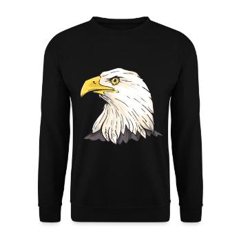 Eagle Falconer Pickling White-headed Eagle Falconry - Unisex Sweatshirt - black - Front - Alina (178cm) & Michal (187cm)