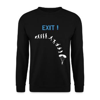 Skydiver Evolution Fallschirmspringer - Unisex Pullover - Schwarz - Vorne - Alina (178cm) & Michal (187cm)