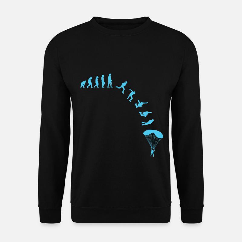 Skydiver Evolution Fallschirmspringer - Unisex Pullover - Schwarz