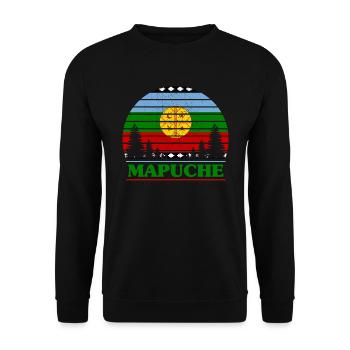 Mapuche - Unisex Pullover - Schwarz - Vorne - Alina (178cm) & Michal (187cm)