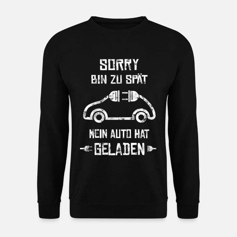 Lustiger Spruch Elektroauto E-Auto Strom - Unisex Pullover - Schwarz