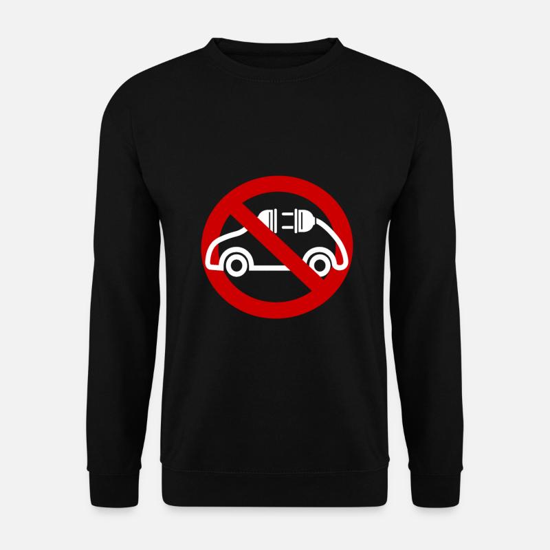 Anti Elektroauto gegen E-Auto mit Strom - Unisex Pullover - Schwarz