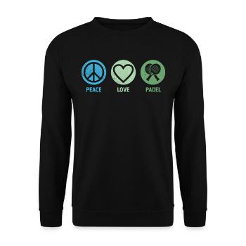 Padel Padel Joueur Padeltennis Padel Tennis - Sweat-shirt Unisexe - noir - Devant - Alina (178cm) & Michal (187cm)