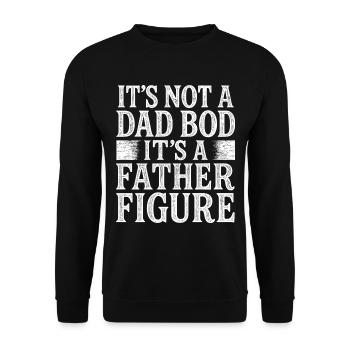 Vintage Dad Humor Father Figure - Unisex Sweatshirt - black - Front - Alina (178cm) & Michal (187cm)