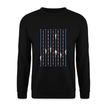 Compétition de natation - Sweat-shirt Unisexe - noir - Devant - Alina (178cm) & Michal (187cm)