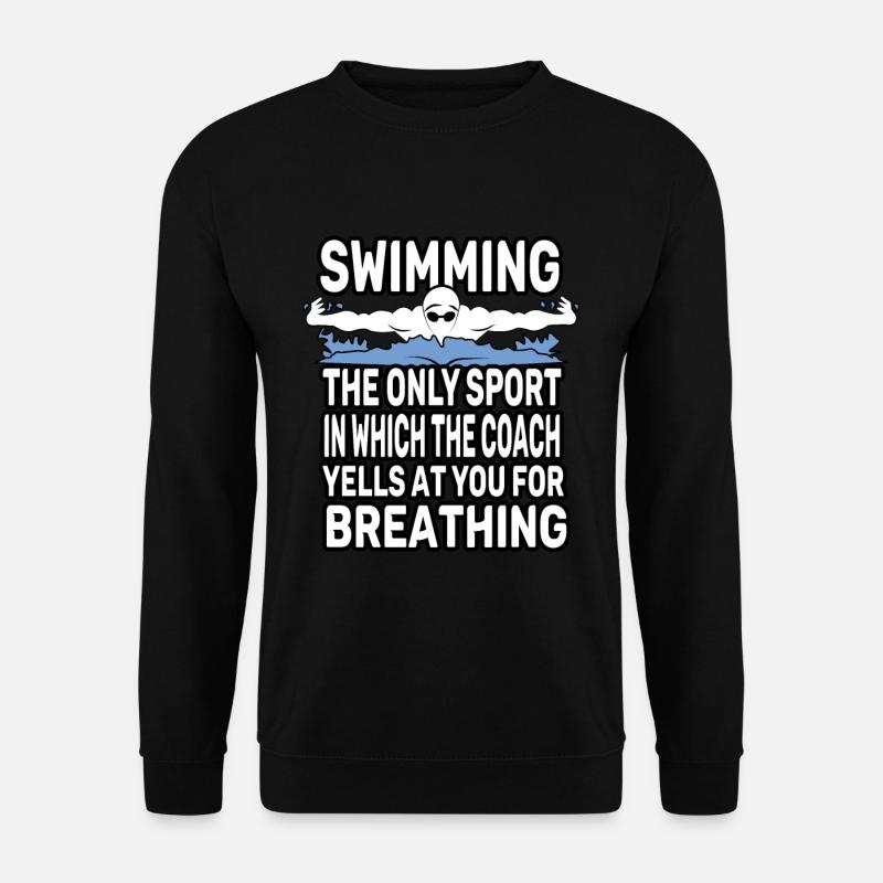 Schwimmen - Unisex Pullover - Schwarz