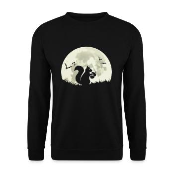 Écureuil lune chauve-souris - Sweat-shirt Unisexe - noir - Devant - Alina (178cm) & Michal (187cm)