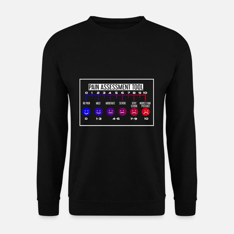 Krankenschwester Schmerz Skala - Unisex Pullover - Schwarz