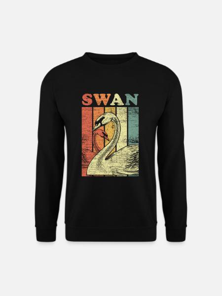Swan bird - Unisex Sweatshirt - black