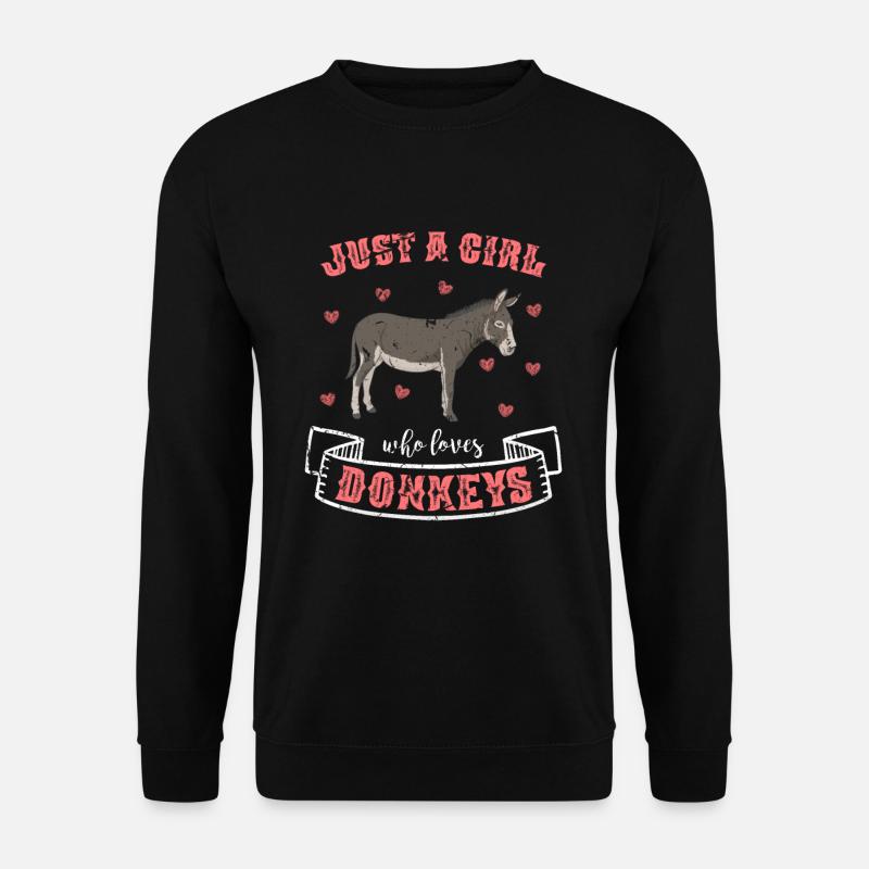 Esel Landei Mädchen - Unisex Pullover - Schwarz