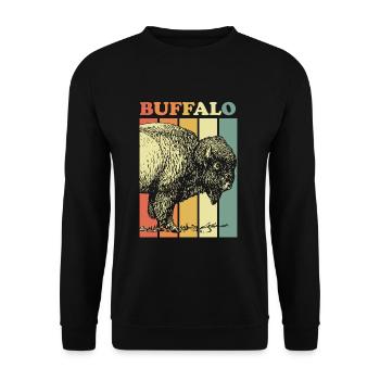 buffle - Sweat-shirt Unisexe - noir - Devant - Alina (178cm) & Michal (187cm)
