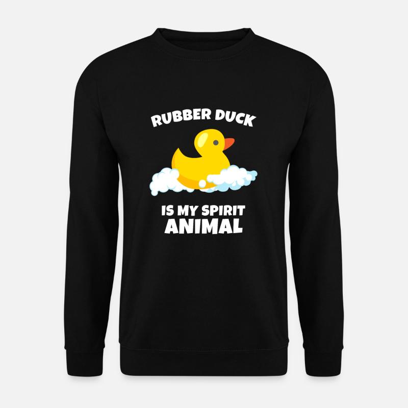 Badeente Spirituelles Tier - Unisex Pullover - Schwarz